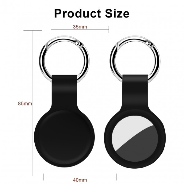 Aimtel Keychain Compatible with Apple Airtags Case Airtag Holder Air Tag Key Ring Cases Air Tags Key Chain Protective Cover Loop Holders Silicone for Luggage Dog Cat Pet Collar 4 Pack