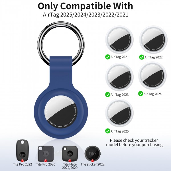 Aimtel 4 Stück für Apple Air Tag Schlüsselanhänger，Silikon Air Tag Hülle mit Kratzfest & Stoßfest für Air Tag Kinder，Air Tag Anhänger für Apple Tracker für Schlüssel, Koffer & Tasche