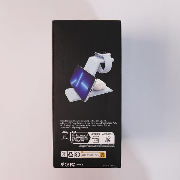 Aimtel 3 in 1 kabellose Ladestation für Apple Watch und iPhone Induktive Wireless Charger kompatibel für Apple Watch 9/8/7/Ultra 2/SE 6/5/4/3/AirPods Pro 2/iPhone 15/15 Pro/14/13/12/11 Pro Max/XS/XR