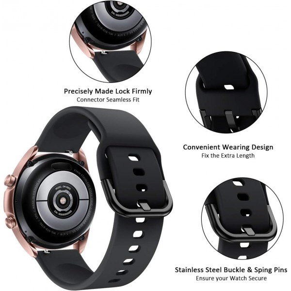 Aimtel Armband Kompatibel mit Samsung Galaxy Watch 6 40mm/44mm/Classic 43mm/47mm/Galaxy Watch 5/5 Pro/4/4 pro/Active2 40mm/44mm Armband,Galaxy Watch 42mm Weiches Silikon Uhrenarmband Silikonarmband